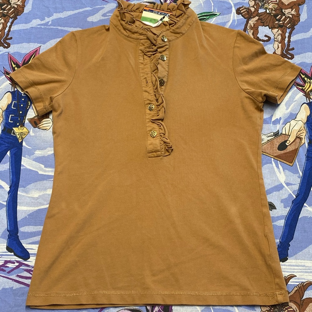 Tory Burch brown polo shirt
